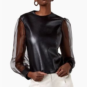 AS by DF black leather top